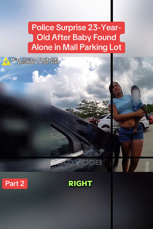 Police Surprise 23-Year-Old After Baby Found Alone in Mall Parking Lot #cops #police #policeofficer #bodycam #crime #truecrime #truestory #foryou 