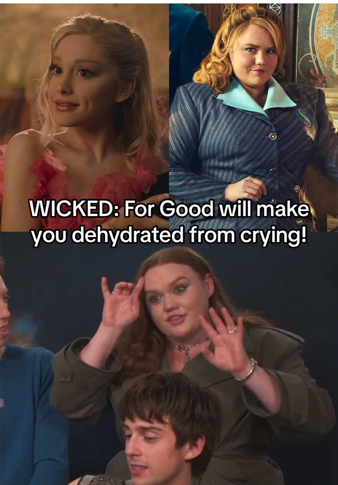 During press for How to train your dragon I asked Bronwyn James what she could tease about Wicked: For Good and she said that there will be a lot of Easter eggs from the musical and books and that you’ll cry so much will be dehydrated!   #Wicked #wickedfans #wickedforgood #glinda #elphaba #httyd #httydedit #fyp #foryou #bronwynjames #ariana 