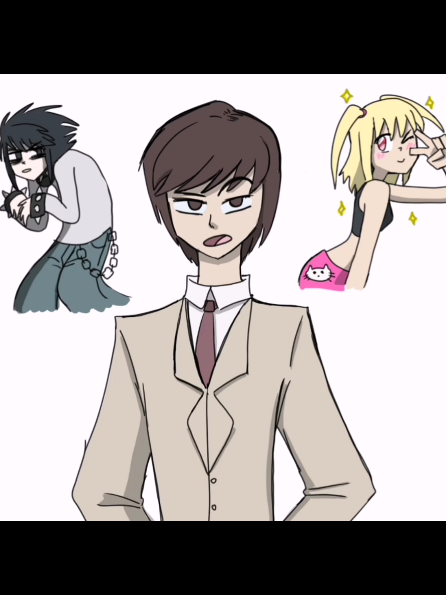 Tardé todo el día haciéndo esto. #lightyagami #deathnote #L   #light #femboy 