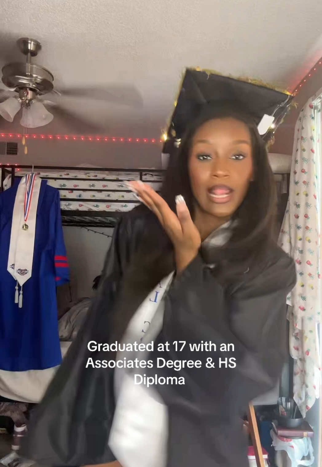 Just like that my youngest princess has her associates in art and high school diploma. Graduated with NHS, superintendent award, 4.0 GPA, top 15% in her class. On her way to dorm and get her bachelors #graduation2025 #blackgirlmagic #classof2025 #collegegraduate #highschoolgraduation #dualcredit #earlycollegehighschool @brianna alicia 