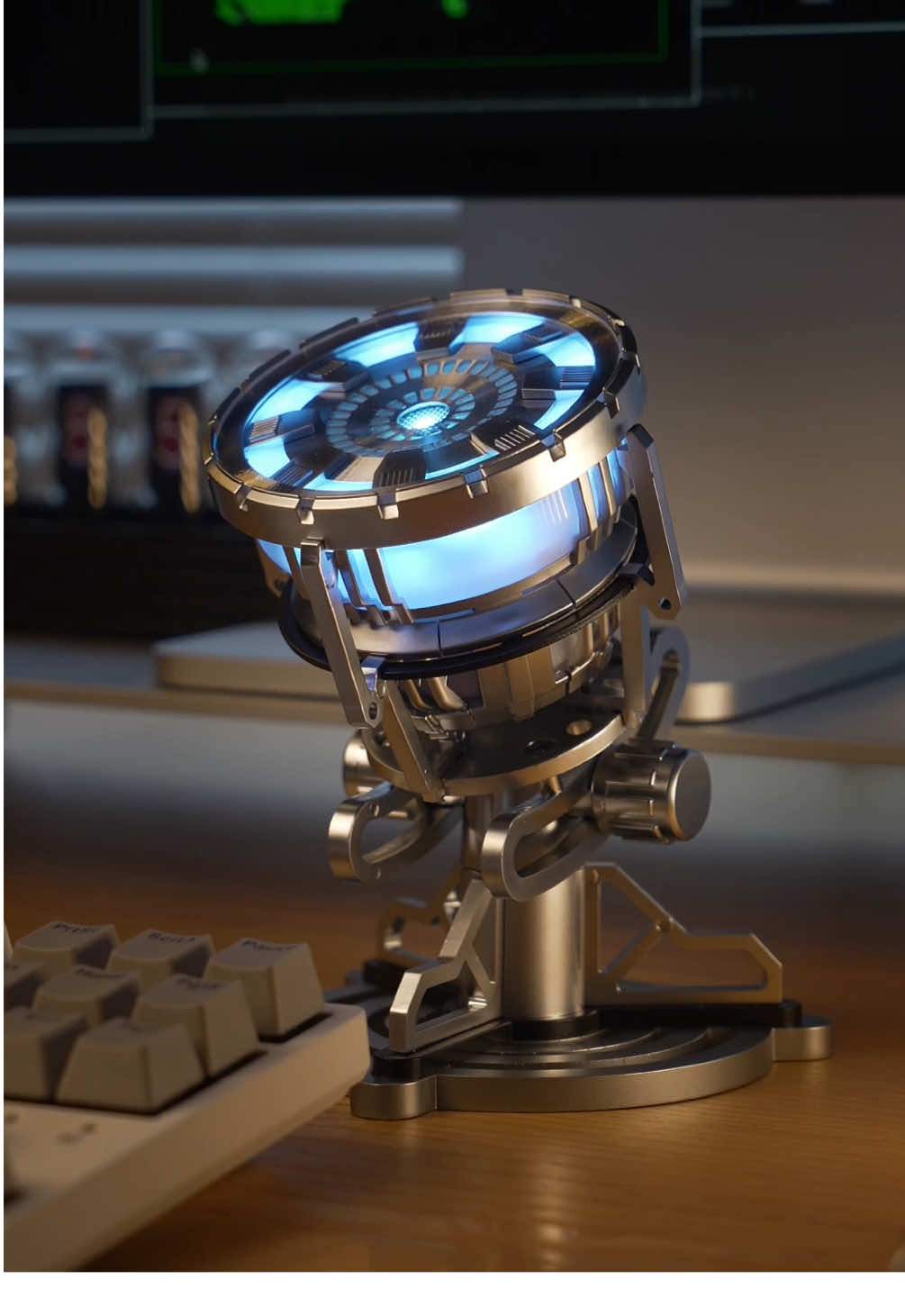 How could anyone say no to an eternal heart on their desk?#ironman #tonystark #arcreader #giftideas #desksetup 