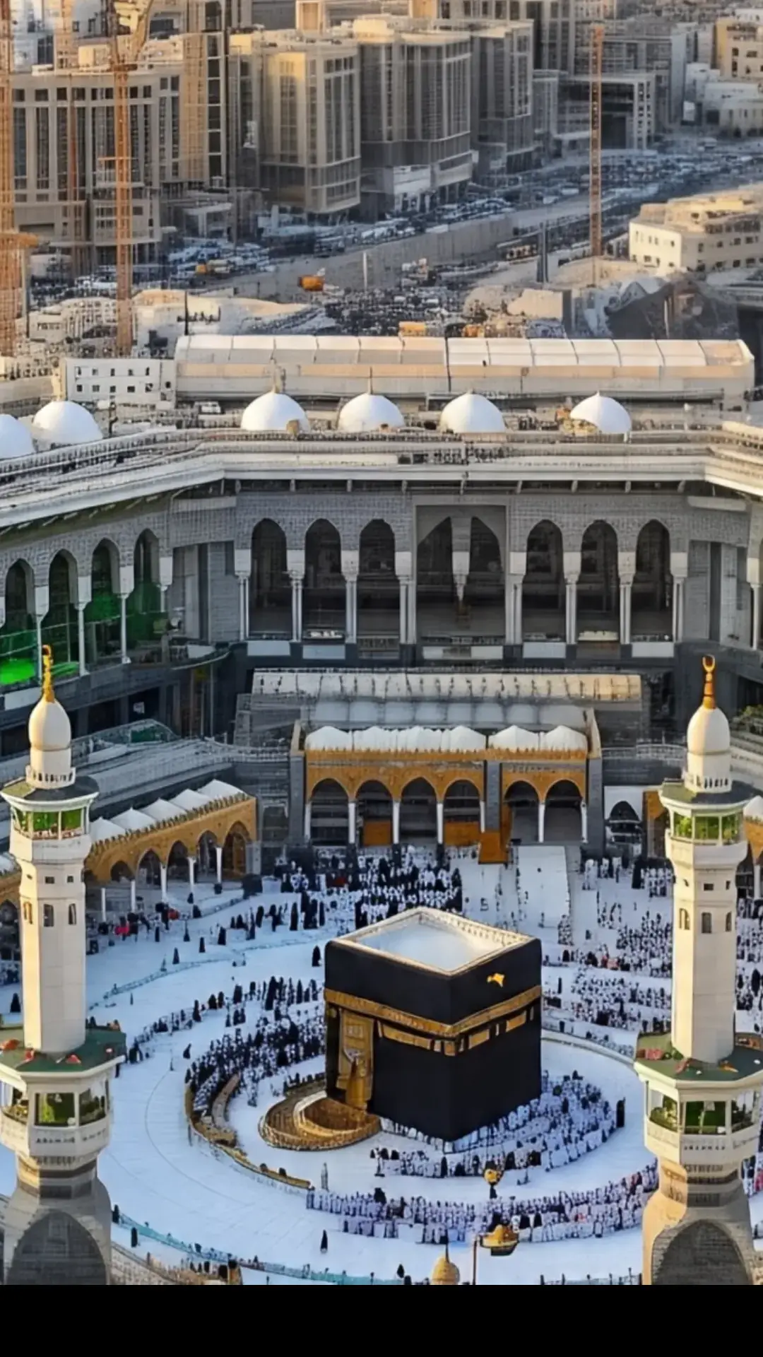 This image captures the majestic beauty of Masjid al-Nabawi, the Prophet's Mosque, located in the holy city of Madina. The iconic green dome marks the resting place of the Prophet Muhammad (PBUH). Surrounded by elegant minarets, the mosque's stunning architecture is illuminated under a clear blue sky. The expansive marble courtyard reflects the soft sunlight, creating a serene and spiritual atmosphere. Pilgrims are seen peacefully walking and praying, symbolizing the unity and devotion of Muslims from around the world. This sacred site is not only an architectural masterpiece but also a place of deep reverence and tranquility. #unfrezzmyaccount  #viral  #trading  #naatstatus  #mashallah  #foryou  #unfreez 
