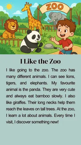 I Like The Zoo #learnenglish #beginnerenglish #englishspeaking #englishlistening #shortstory #storyforkids 