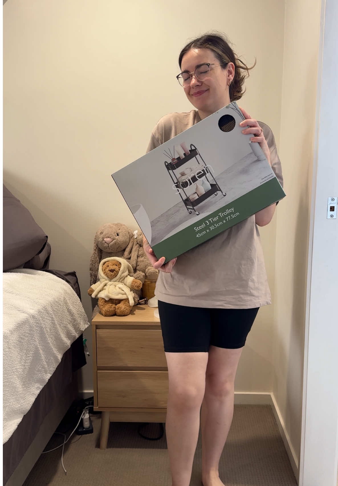 Is having a trolly a necessity? Not at all but it’s definitely going to make it easier for us to keep everything (apart from the medication that needs refrigeraton) in one place. Plus it will double as storage for our baby once our time comes. I found this one on sale at @Harris Scarfe 🫶🏼 #ivftrolly #ivf #infertility #ivforganisation #ttc 