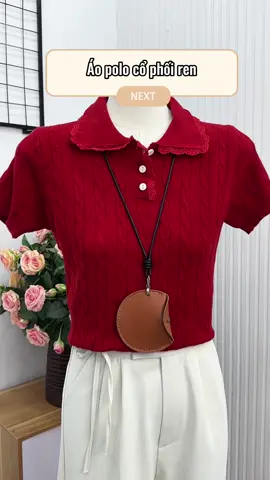 Bản áo polo phối ren,điệu đà ,nữ tính#thoitrangnu #xuhuong #tiktokshop #viralvideo #aopolo #polonu #kimmithoitrangnu 