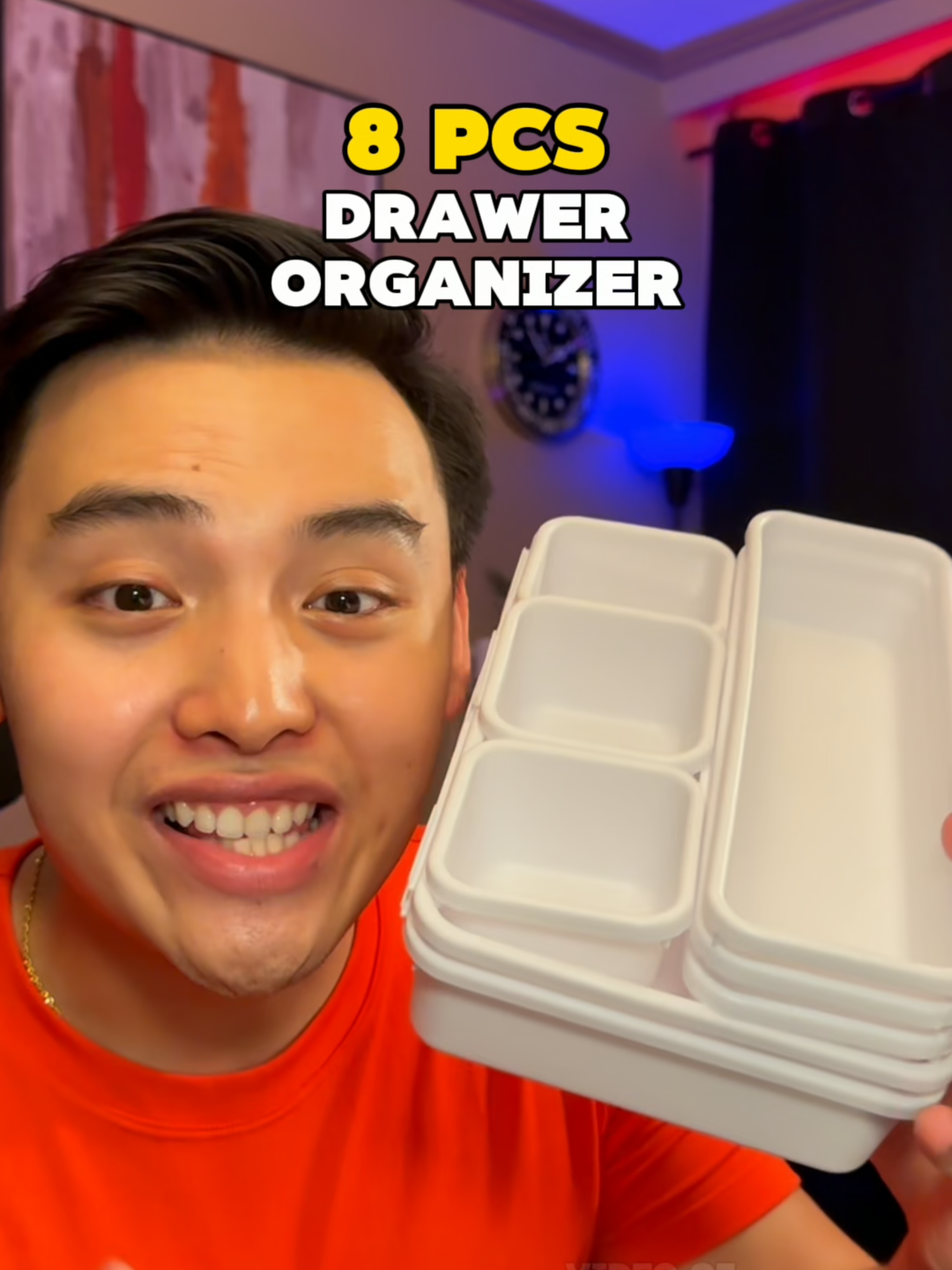 Drawer organizer 8pcs na tas maganda quality niya, mura na siya compare sa iba kong nakita, may ibang color din sa yellow basket❤️‼️ #drawerorganizer #organizer #organizerbox #drawerorganization