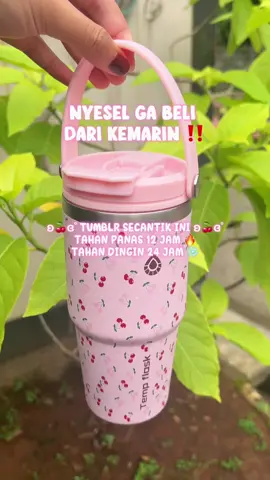 tumbler cherry😍💗 #tempflask #tumbler #tumblerviral #tumblertahandingin #tumblr #tumblerestetik 