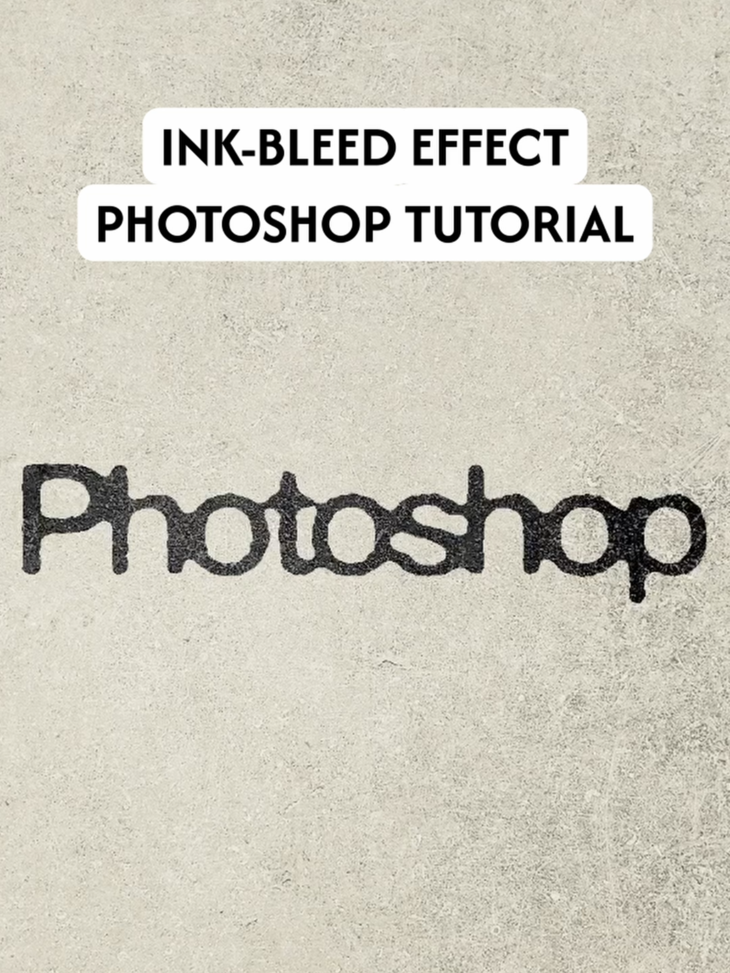 Ink Bleed Effect Photoshop Tutorial #photoshop #photoshoptutorial #graphicdesign #learnphotoshop #CreativeProcess #howto
