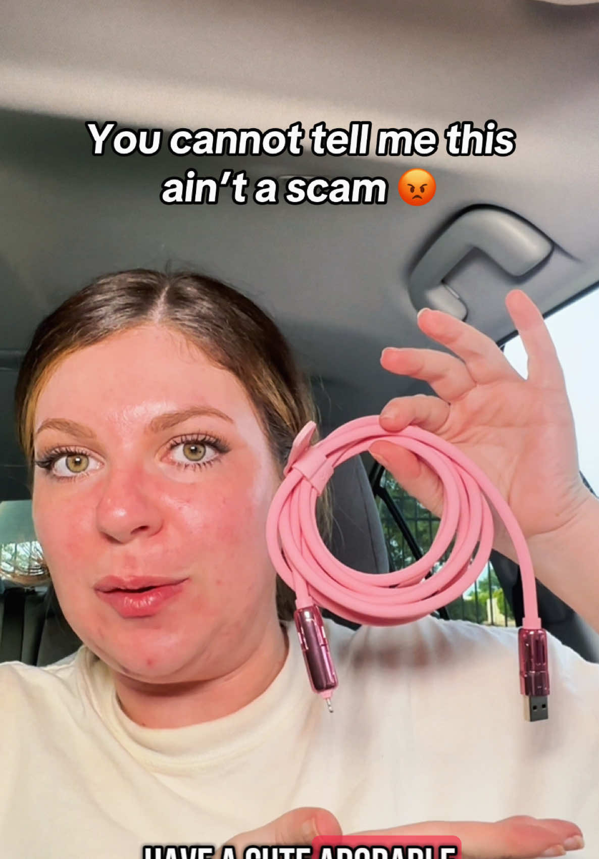 Girl, why would it even come with chargers when it charges my phone wirelessly 😭 #phonecharger #carcharger #carphonecharger #4in1charger #mfish #mfishtech #tiktokshopsummerturnup 