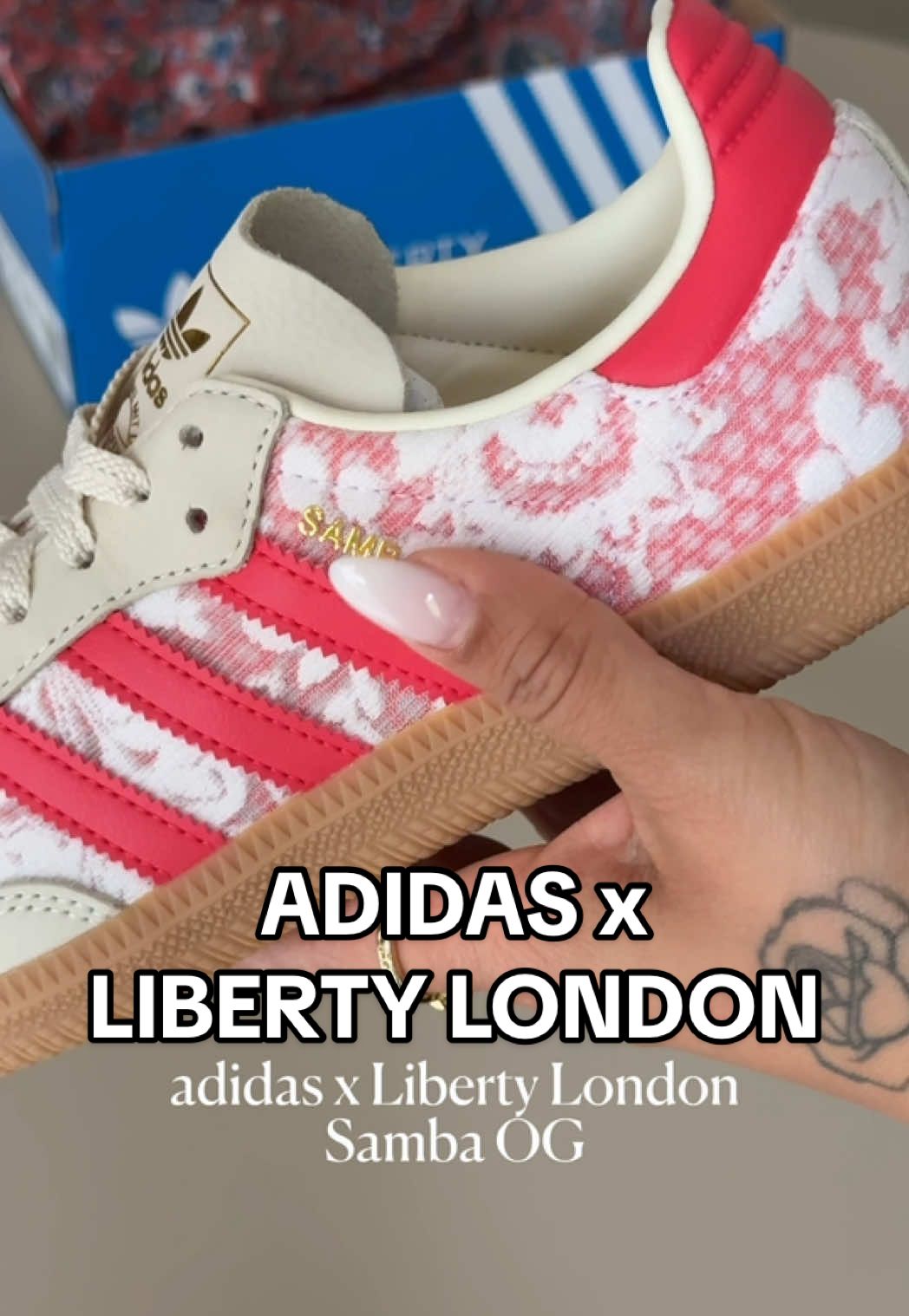 these are prettttieeeest Sambas for this year’s summer 🥹 #adidassamba #adidaslibertylondon #paisley #pinksneaker #sambas2025 #adidassneaker 