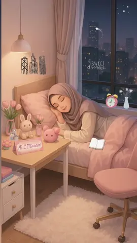 Animasi hijab tidur berkerudung #kartunberkerudung #instrumentklasik #etetik #videorileks #rileks