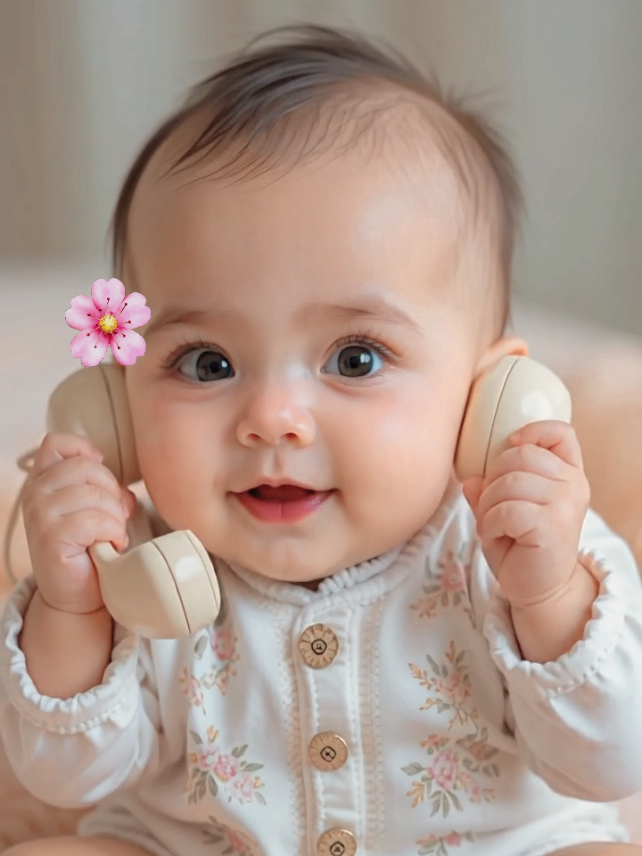 ☎️🌼💝♥️hello Kon cute Baby talking 🌺🌹(⁠๑⁠♡⁠⌓⁠♡⁠๑⁠) #cutebaby #viralvideos #foryour #aigenerated #fyp #pageforyou #feed 