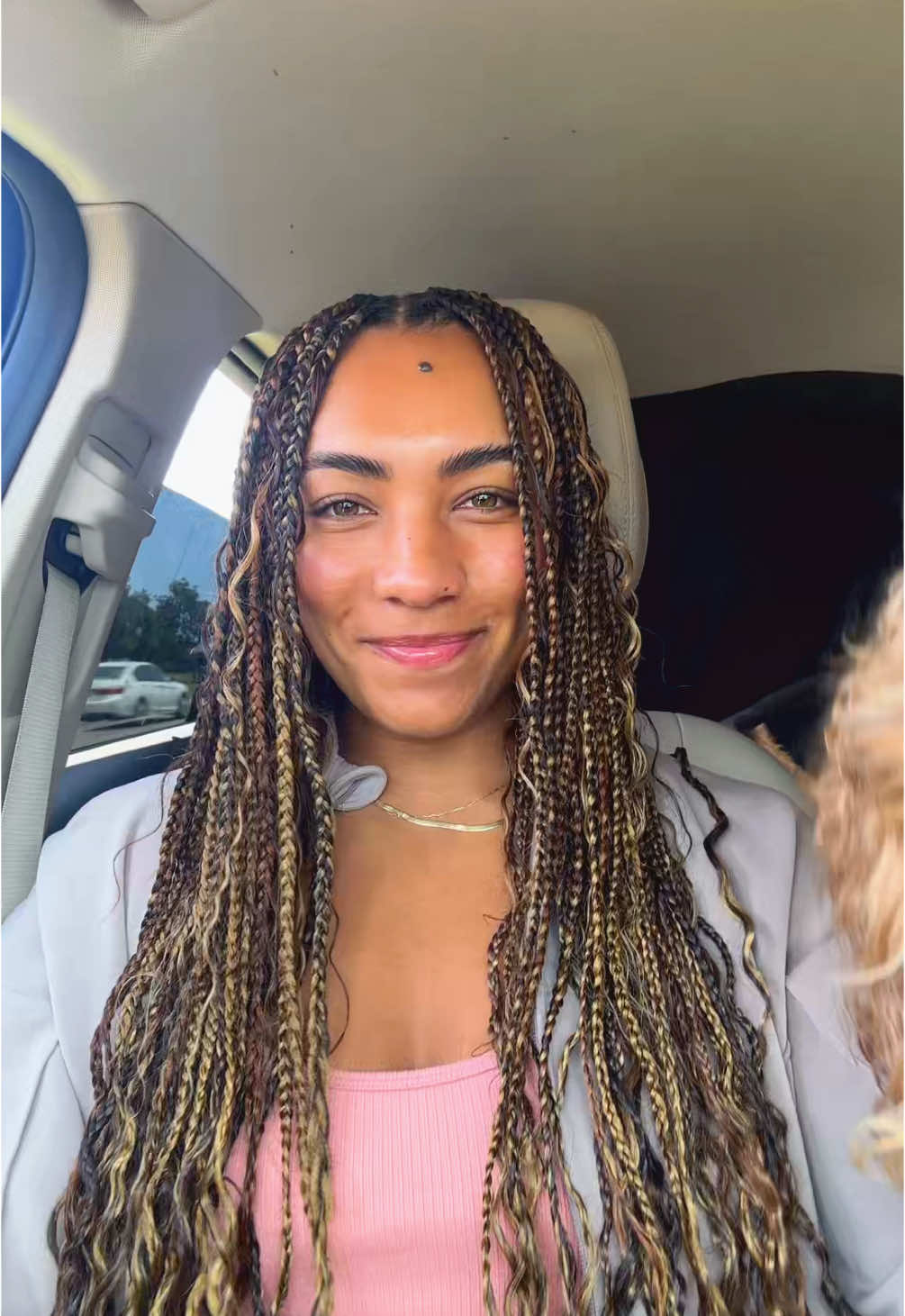 New hair for this new era I’m about to enter 🥹🥲 (same chaotic pups)  #almost30 #womenintheir30s #gemini #junegemini #bohobraids #bohoknotlessbraids #newhair #dogsoftiktok 