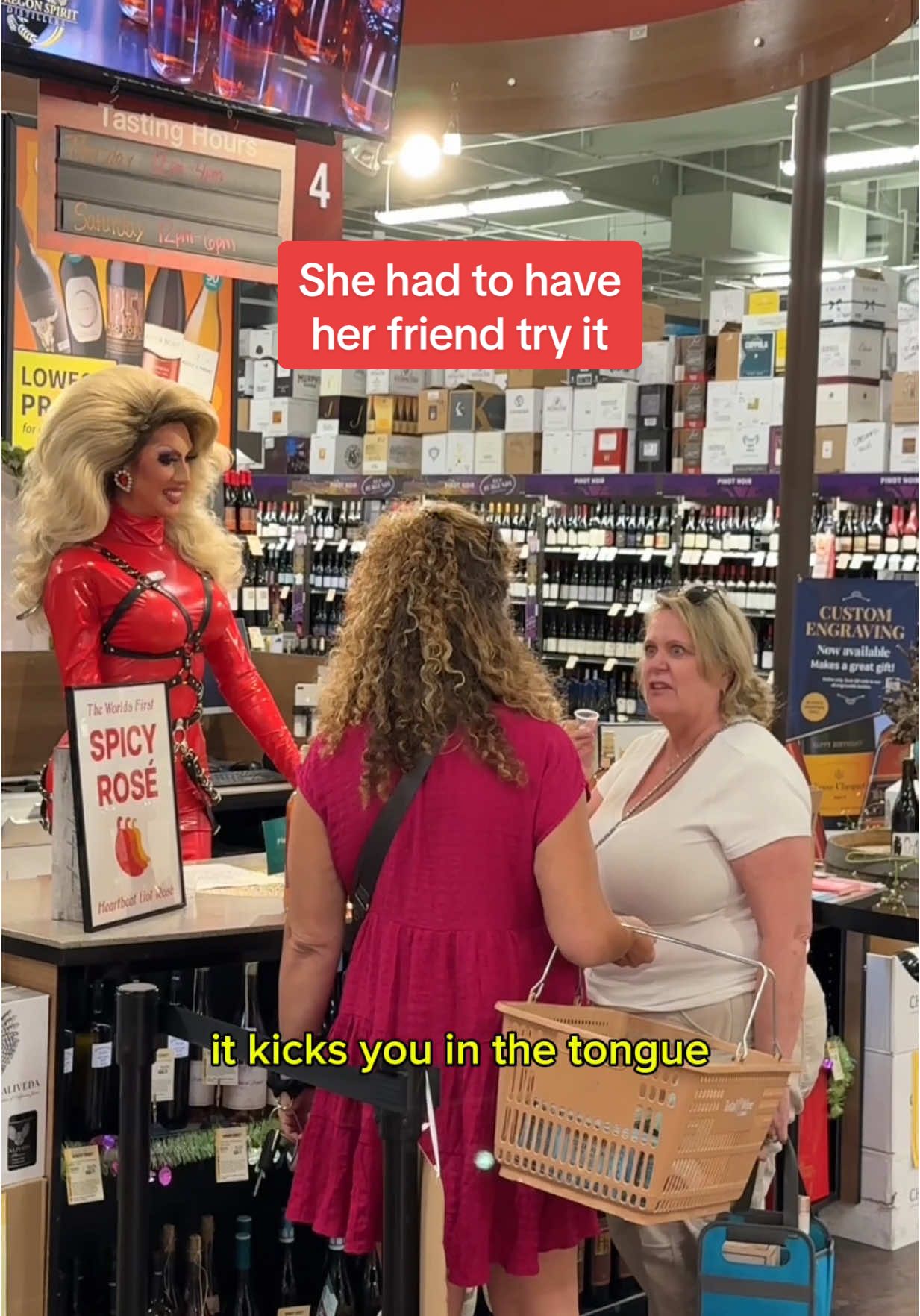 Sampling HEARTBEAT the first spicy rose! Have you tried it?  #tastetest #productreview #livereaction #spicywine #jalapenowine 
