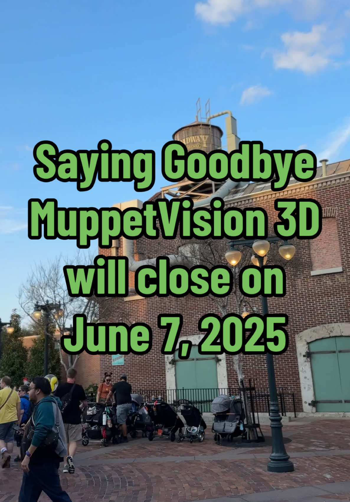 It’s a sad goodbye. 😥 But we’re making way for the new Monsters INC Land.  That doesn’t mean we won’t shed a few tears for this show and courtyard. #muppets3dvision @Disney Parks 