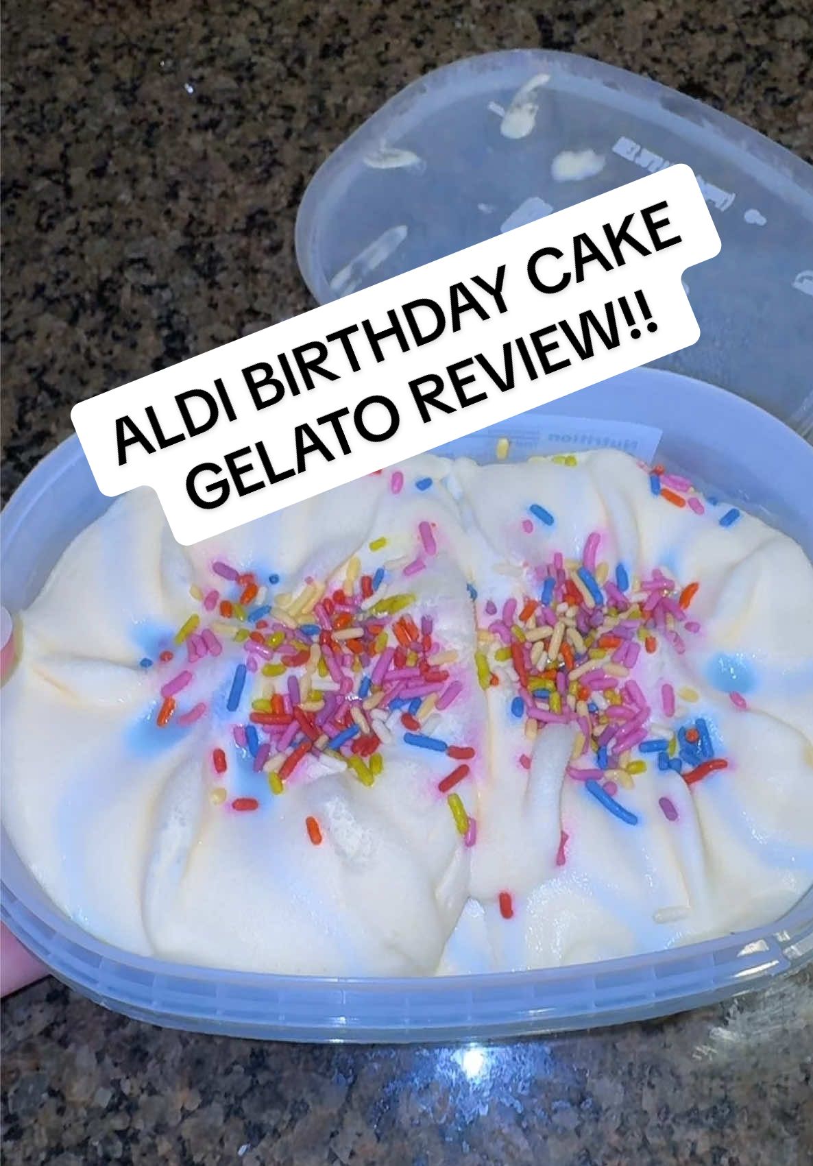 Aldi Birthday Cake Gelato Review!! #aldi #aldireview #gelato #fyp #aldifinds 
