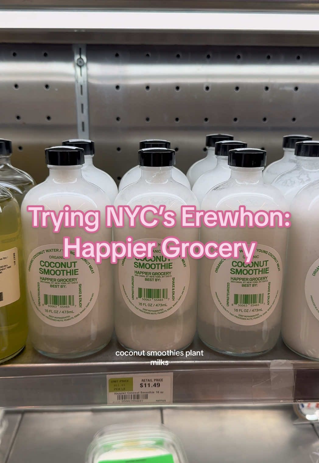 Next-level produce, a hot bar & a silly little drink fridge… I’m SOLD - Happier Grocery I’m OBSESSED w you ❤️‍🔥 #happiergrocery #erewhon #nycgrocery #groceryshopping #groceryhaul #healthfood #healthyfood #healthysnacks #healthylifestyle 
