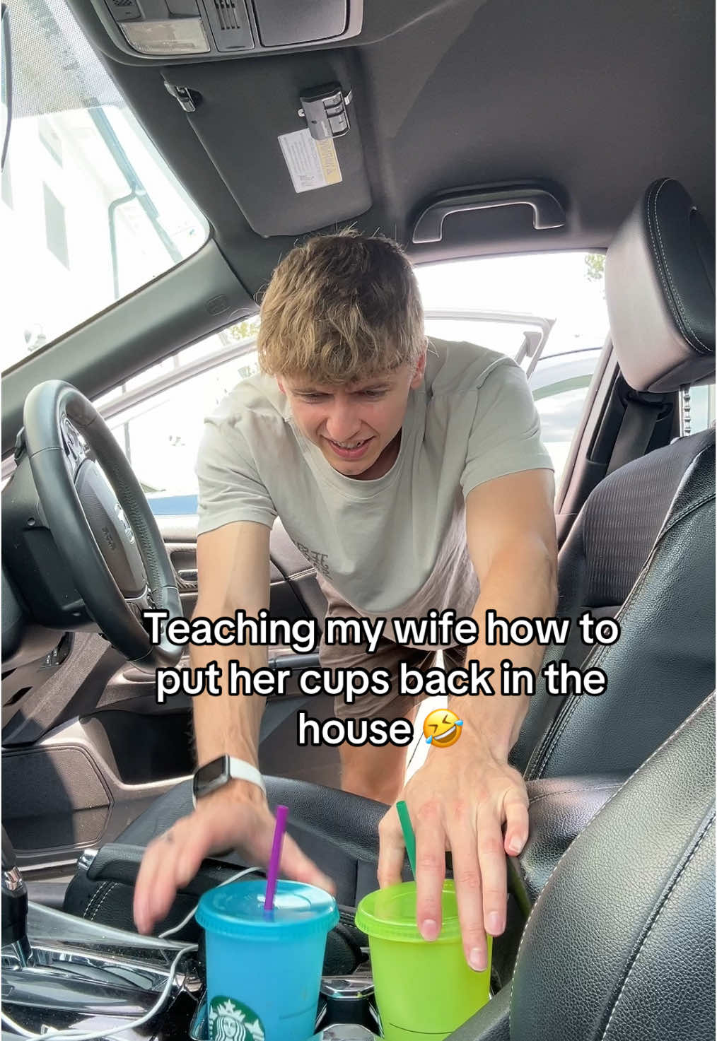 $10 says the cups ended up on a dresser somewhere in the house instead 😂 #couplecomedy #relatable #marriage #funny #Relationship #thequistfamily 
