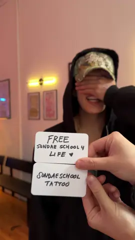 Nah we got bro good 😭 would u do it if free mochis were on the line??? #sundaeschool #tattoo #prank