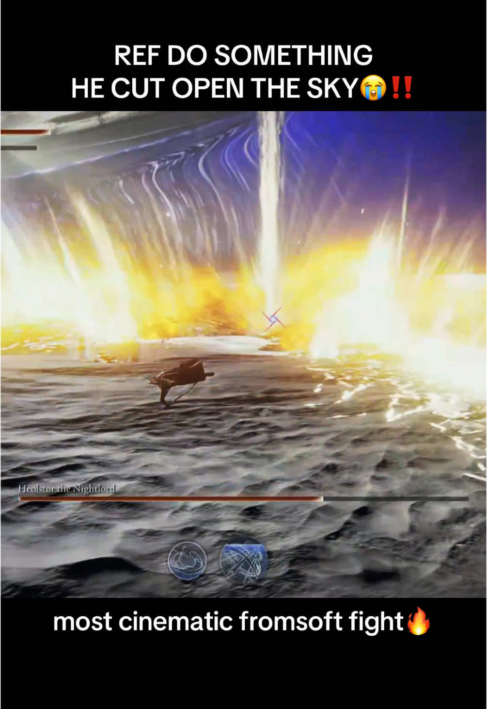 hardest part about this fight is not getting awestruck by the visuals😭💔 #eldenringnightreign #eldenring #eldenringgameplay #nightreign #cinema #cinematic #ref #gaming #peak 