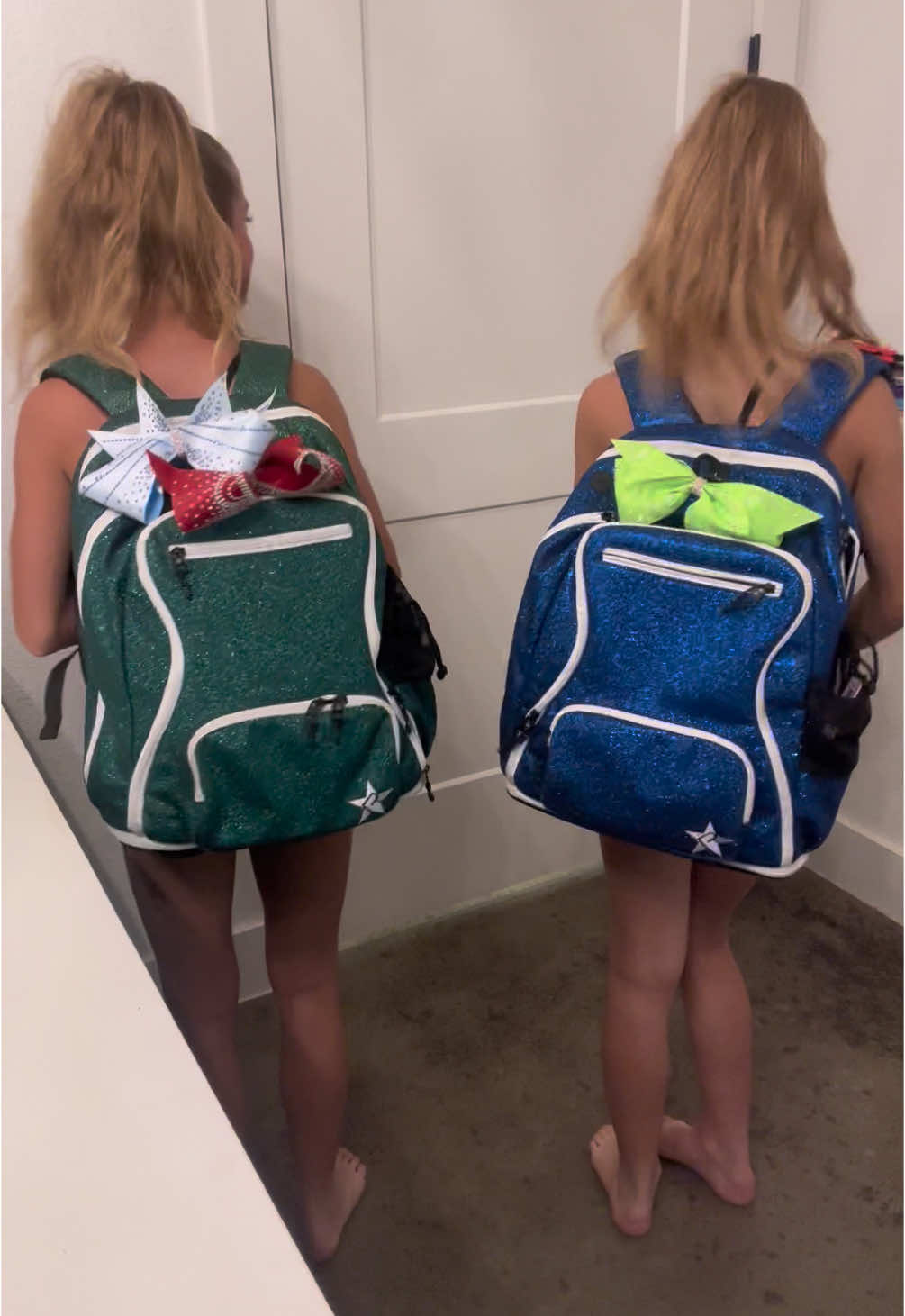 Let’s get ready for practice   @Rebel Athletic Cheer @RebelAthleticGirls  #grwm #cheer #twins #hair #makeup #practice  Rebel Code: Byars15 