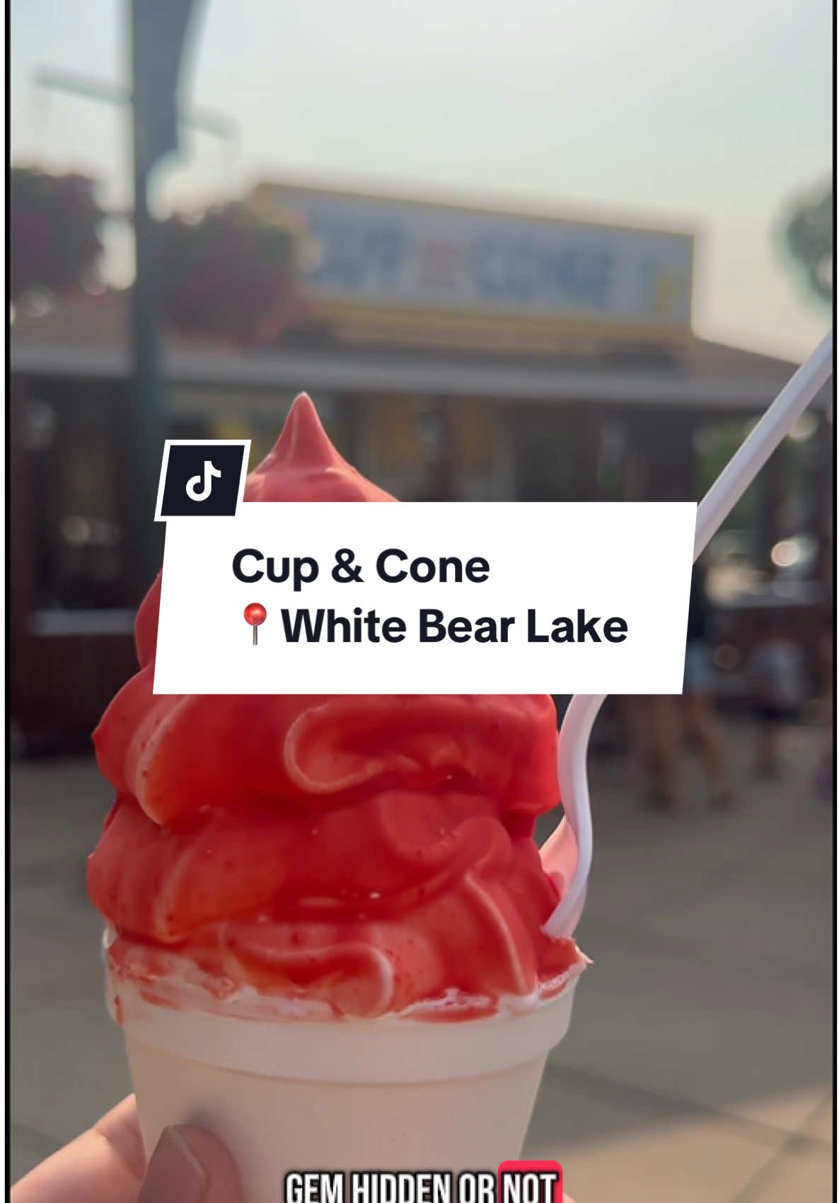 Replying to @Gabrielle Schliesmann  White Bear Lake locals already knew… but this ice cream spot might be your new summer obsession. 🍒🍦  @Cup and Cone 🍦has that nostalgic lake town charm, creamy soft serve, and cherry dip magic for just $3.50?!  You don’t need a big menu when the vibes are this good. Add it to your Twin Cities hidden gems list! 📍 Cup & Cone – White Bear Lake, MN 💡 Part of my Hidden Gems series 🎥: Raspberry + vanilla swirl, cherry dipped, kids cup (but HUGE)! #TwinCitiesEats #HiddenGems #WhiteBearLake #SoftServeSeason #SummerSpotsMN #IceCreamTok #FoodieFinds #MidwestEats #CheapEats #MinneapolisEats #CherryDippedSummerBucketList