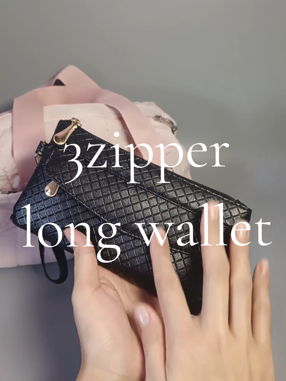 Replying to @onlineseller181 Simple 3 zipper long wallet for women. #longwallet #wallet #wallets #walletforwomen 