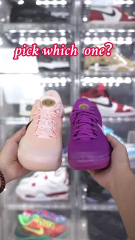 Which one🤔🤔 #sneakers #fypage #sneakerhead #kobe6 #kobe5  #blackmambachallenge🐍🏀🔥  #sneakerunboxing #snkrunboxing #jordan #kobebryant #kobeshoes #kobeshoescollector #kobeshoescollection #kobe6 #kobe8protro #kobe8eybl #kobe8sneaker 