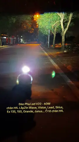 Đèn Pha Led V22 - 60W chân H4. Lắp Zin Wave, Vision, Lead, Sirius, Ex 135, 150, Grande, Junus... Ô tô chân H4.