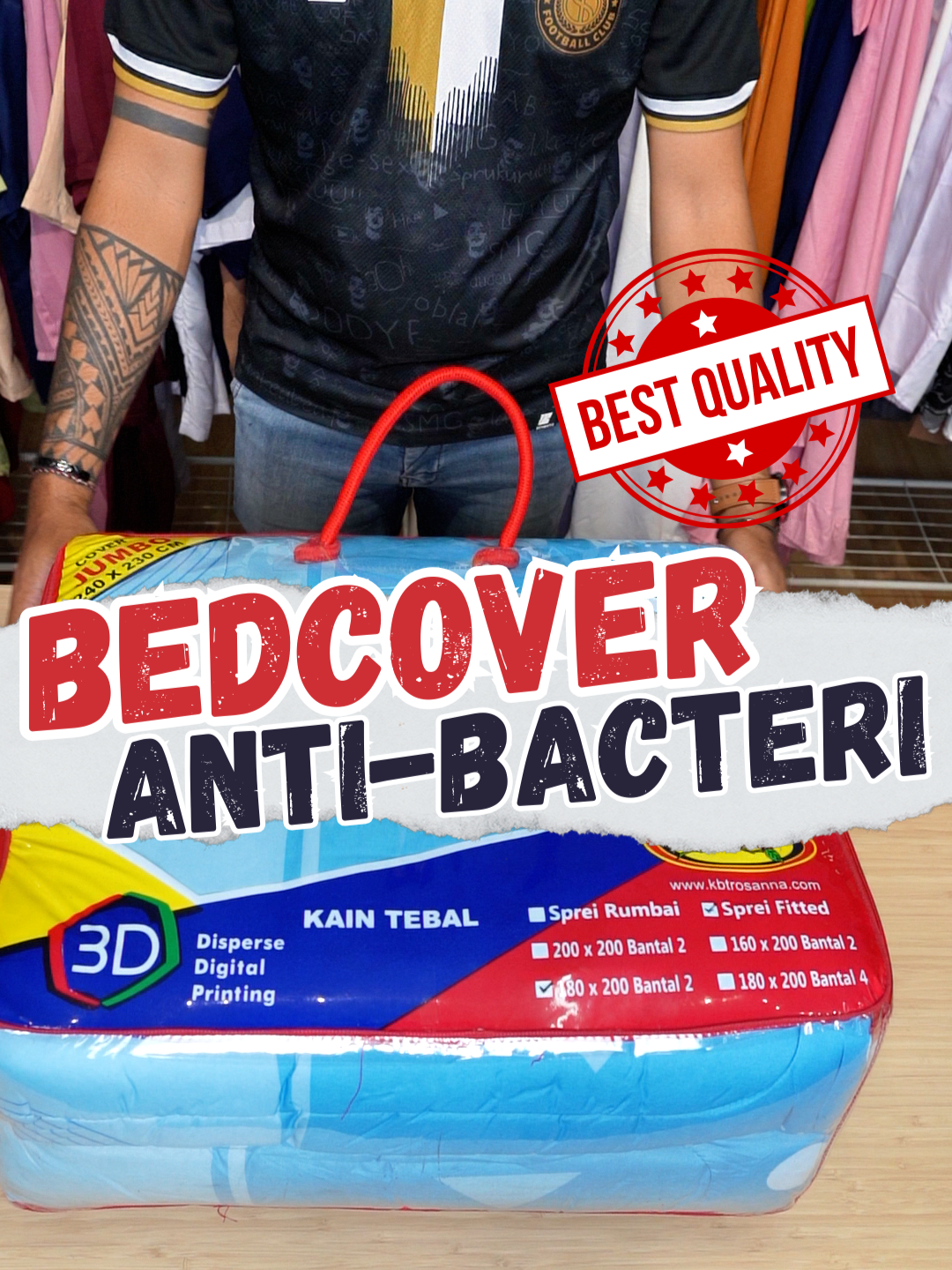 ASMR UNBOXING BEDCOVER ANTI BACTERIAL #FYP2025 #UnboxingBedcover #PackagingEstetik