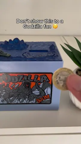 Scroll if you’re a Godzilla fan #godzilla #godzillafan #moneybox 