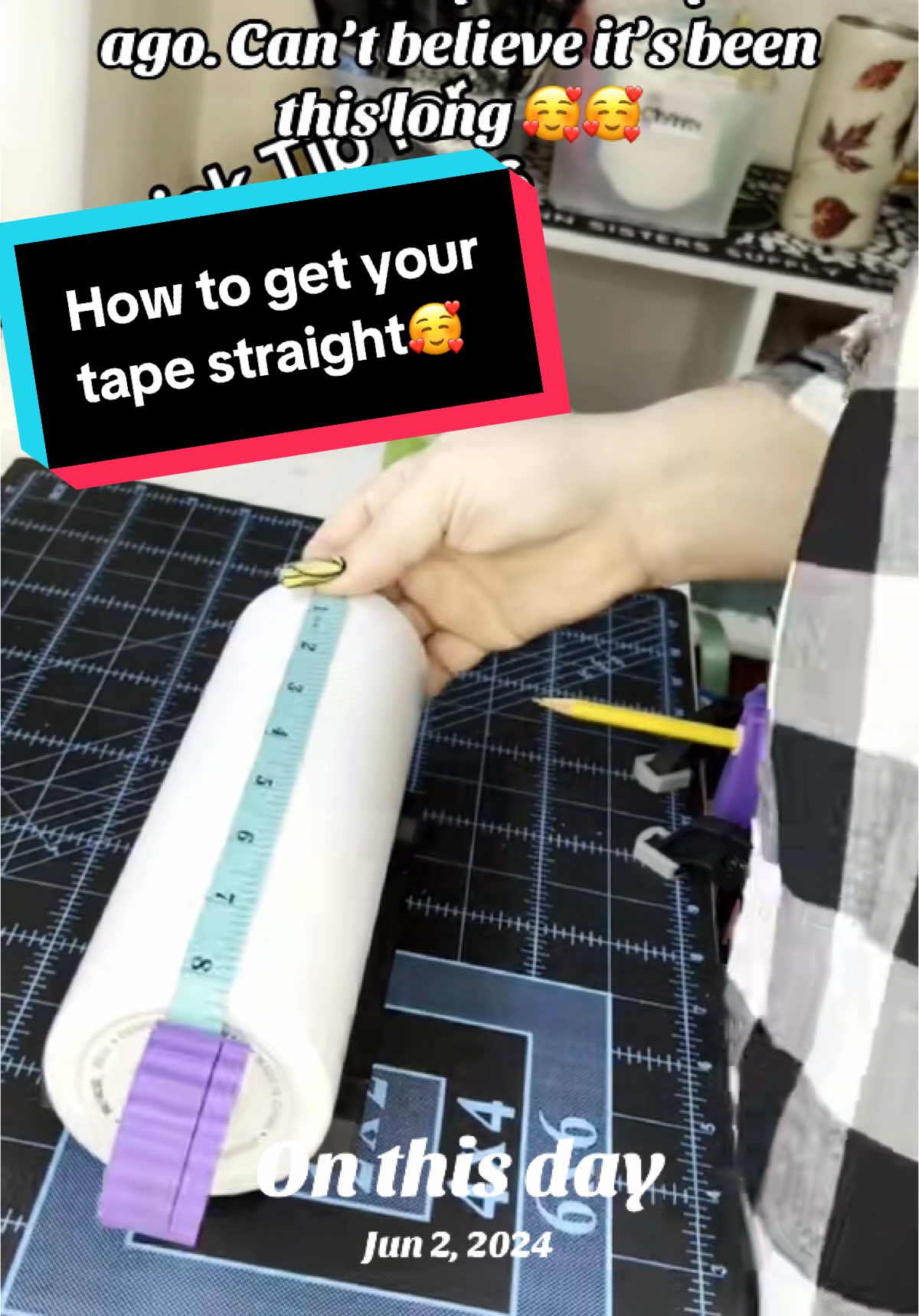 #onthisday 3 years ago but still an awesome tip!!! How to fix crooked tape! #tumblertools #tumblermaker #customtumbler #tumblersoftiktok #tumbler #crafty #tumblerhacks 