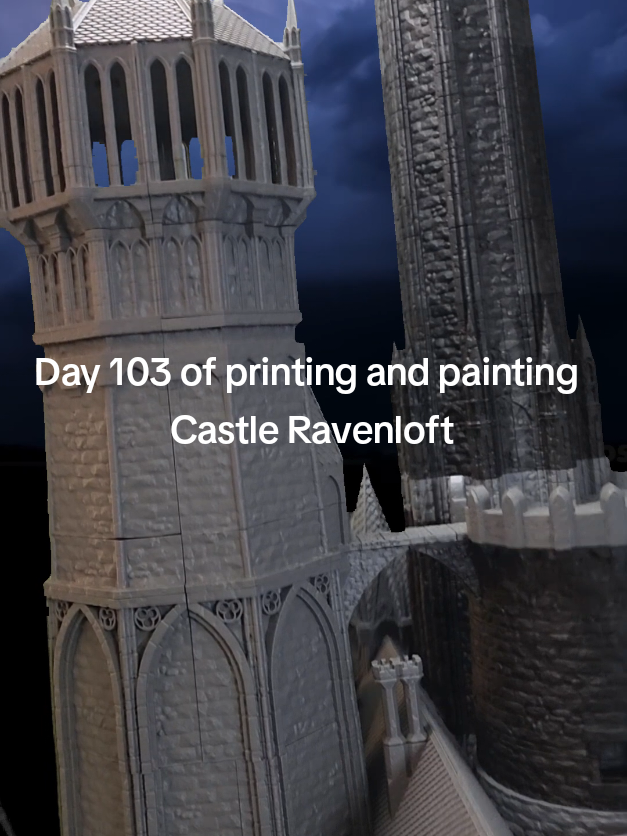 A quick little video i took when i had it up the other day. Ill take better videos soon i promise 😂 #dnd #dnd5e #dungeonsanddragons #ttrpg #dndmoments #fyp #curseofstrahd #ravenloft #3Dprint #3dprintedterrain #dndterrain #dndterrainbuilding #ttrpgaccessories #3dprintdnd #wargaming #wargamingterrain #dndminiatures #dndminis #5e #castle #strahd #barovia