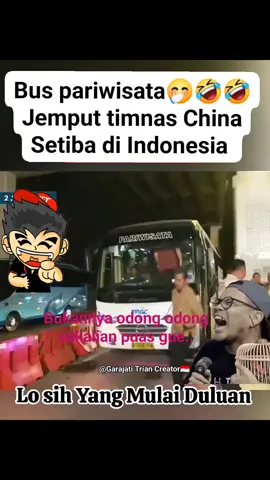 #timnaschina🇨🇳 telah tiba di Indonesia penjemputan bus pariwisata🤭🤣🤣