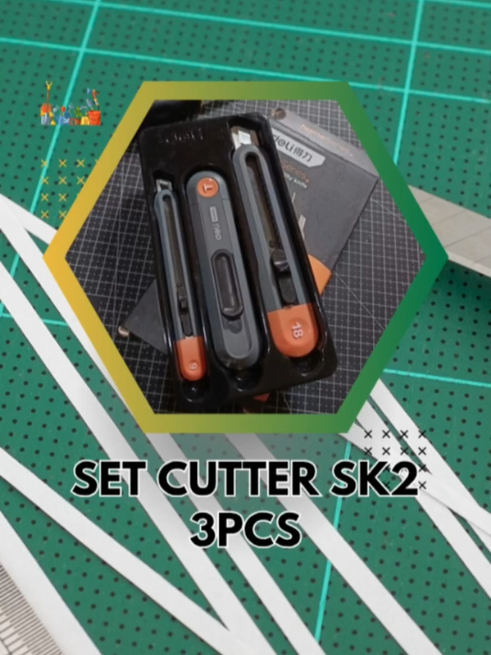 Set cutter baja SK2 3 pcs multifungsi #cutter #cutterunboxing #cutterunboxingpaket #alatpemotong #alatkantor #alatdiy #pemotongkabel #delitools #delitools66 #guncang66 #perkakasteknik 