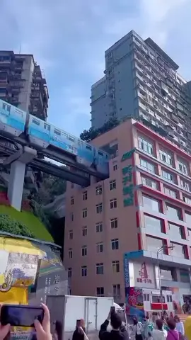 Three unique train in China.#train #skytrain #tourism #technology 