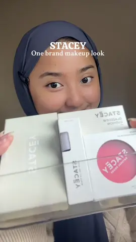 One brand makeup look pake produknya @Stacey #stacey #cushion #eyeshadow #liptint #blushon #onebrandmakeup #makeuptutorial 