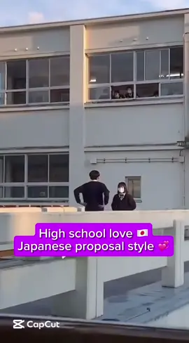 High school love 💕 Japanese proposal style #viraltiktok #viralvideo #fypシ゚ #japan #japanlife #Love #proposal #schoollife #schoollovestory 