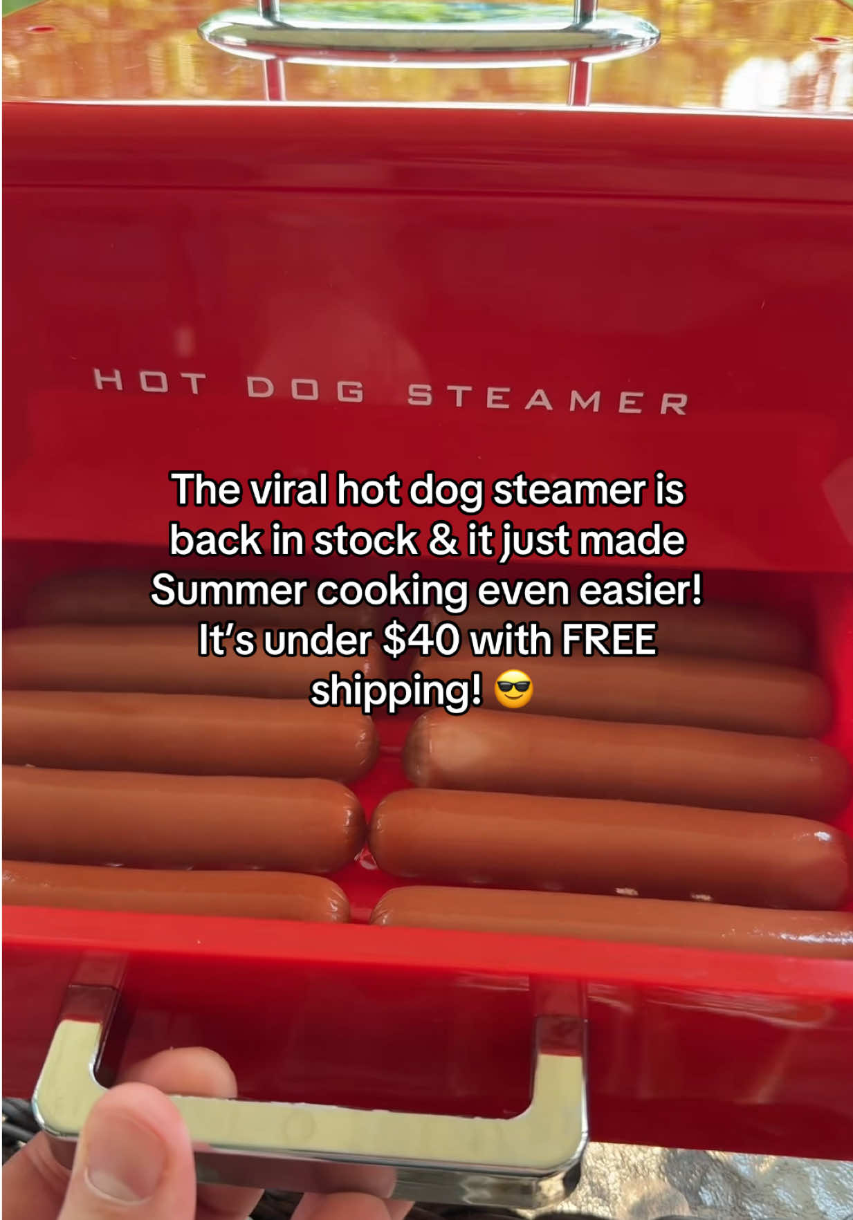 Omg this hot dog steamer is AMAZING & it honestly saves soooo much time!! The perfect gift for dad for Father’s Day! Summer cooking just got even easier! #hotdogsteamer #outdoorcooking #campfire #campfirecooking #camping #familytime #poolparty #graduationparty #summeressentials #qvc #fathersdaygift 