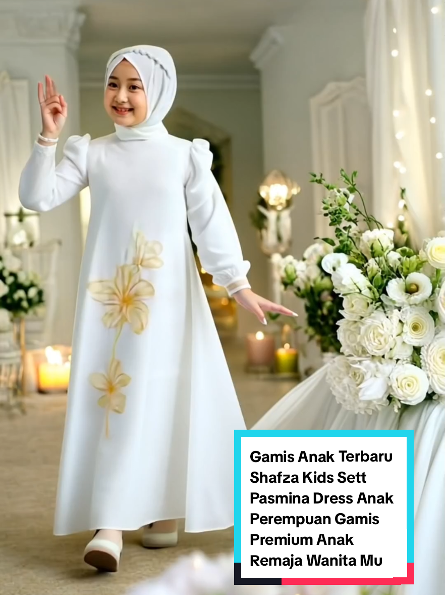 Gamis Anak Terbaru Shafza Kids Sett Pasmina Dress Anak Perempuan Gamis Premium Anak Remaja Wanita Muslim#gamisanak #wanitamuslim #fypage #viral #trending #FYP 
