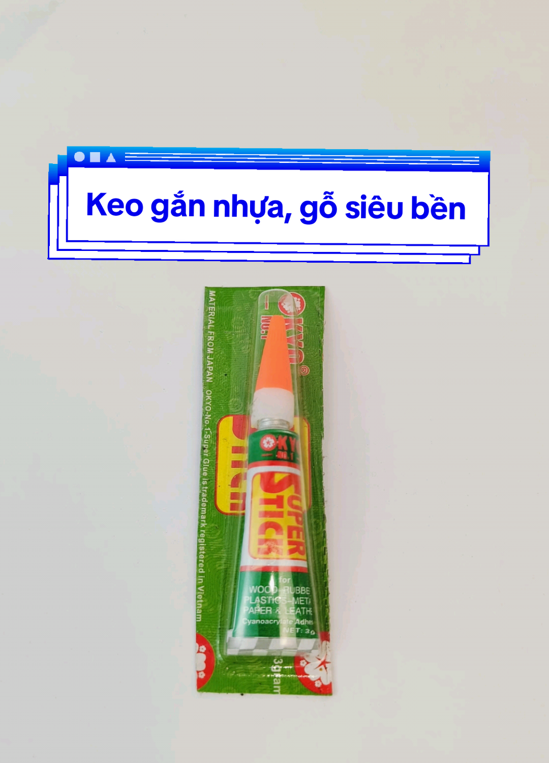 Keo dán nhựa, gỗ chắc chắn Super Tick #xuhuong #keo #bangdinh 