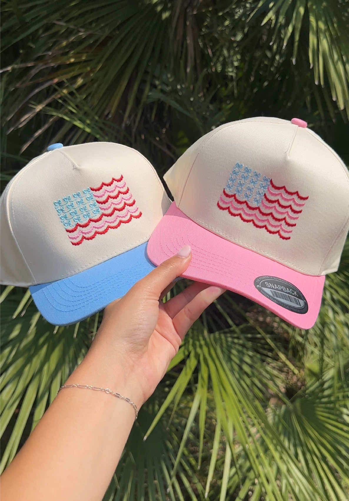 Your next trucker hat purchase is right here! 🩷🇺🇸🩵