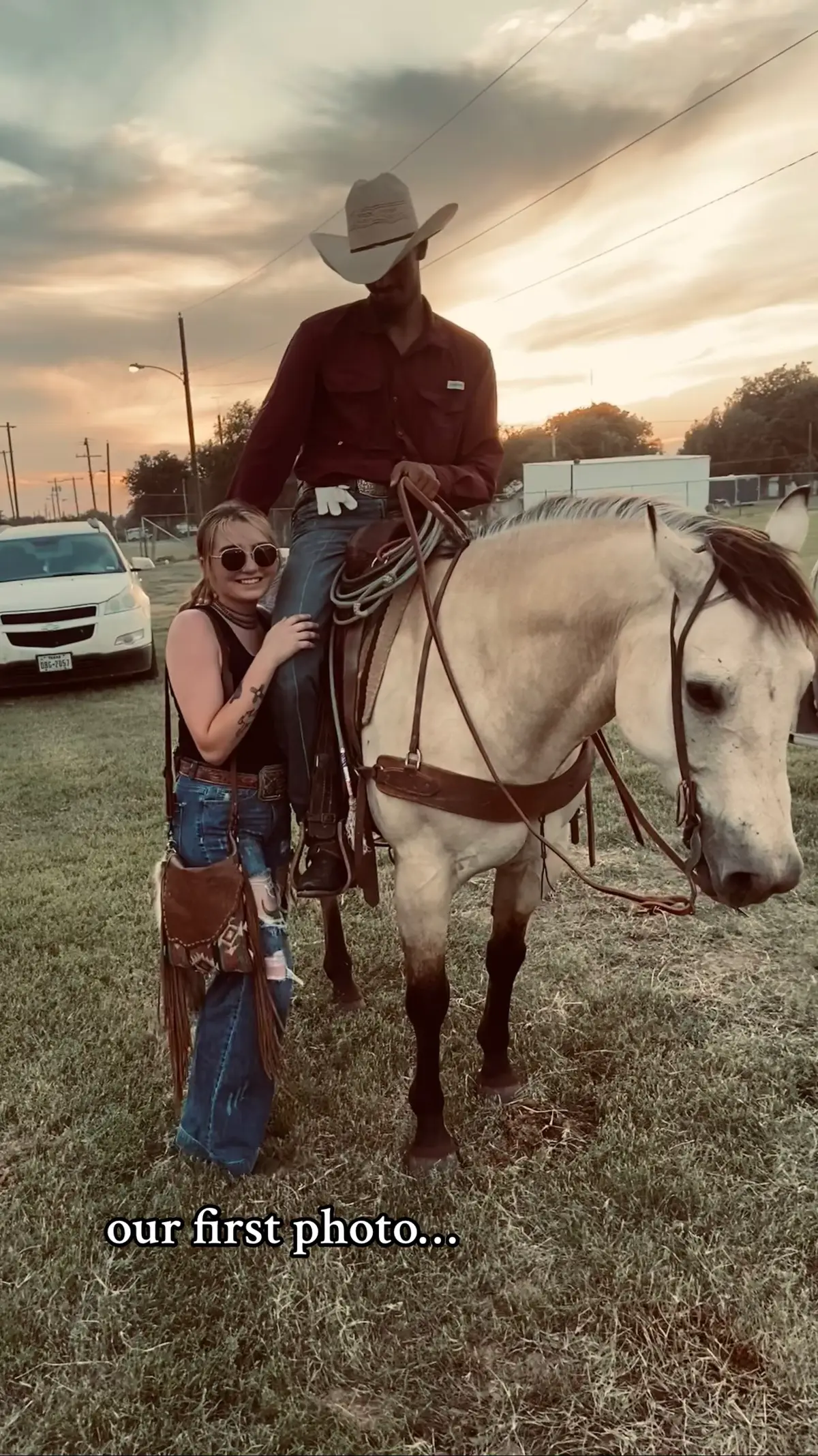 & tomorrow will be our anniversary 😭  to think 6 years of a wonderful friendship to you being my future husband 🥹🥹❤️ #cowgal #cowboy #iloveyou #firstphototrend #thankful @Alex Nino 