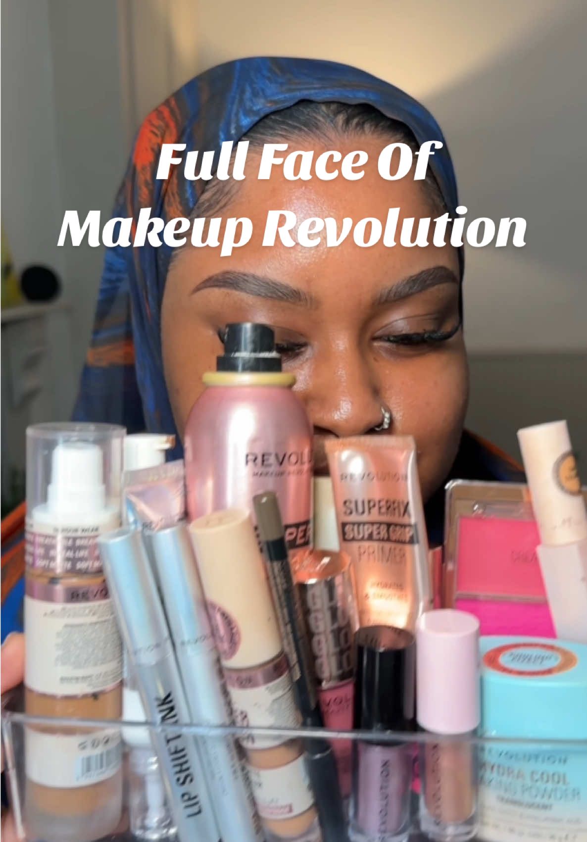 Full face using @Makeup Revolution products 🤍 I wish I had a powder bronzer also but makeup revolution are one of my favorite drugstore brands! Forgot to mention the pout bomb is in the shade Jelly Berry Mauve #makeuprevolution #ukgirlmakeup #blackgirlmakeup 