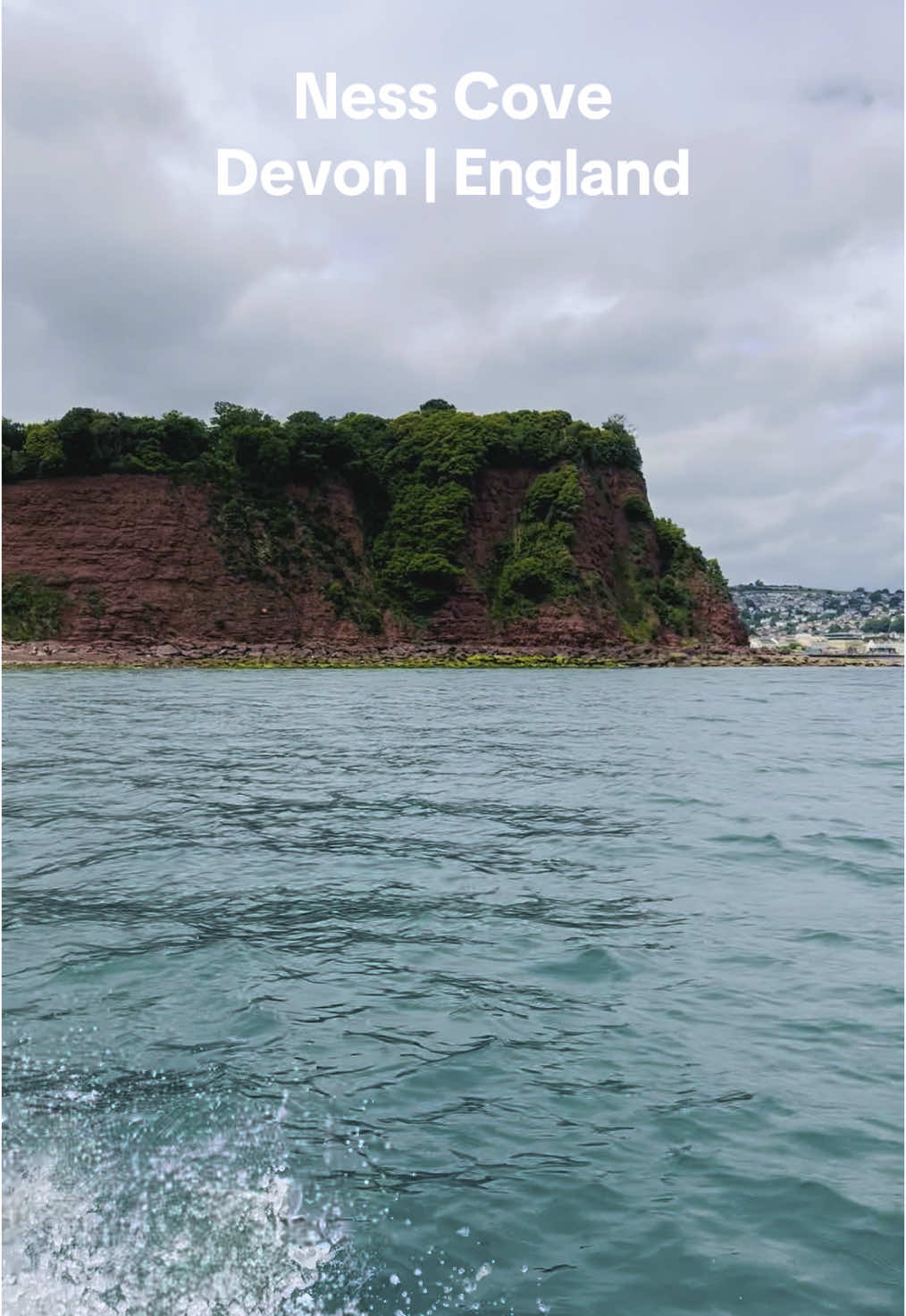 We often pass the striking red cliffs of Ness Cove.  #jetsetgocoastaladventures #torquayharbour #devon #exploringcoastline #england🇬🇧 #devoncoastline #theenglishriviera #waverunners #nesscove #teignmouth #shaldon 