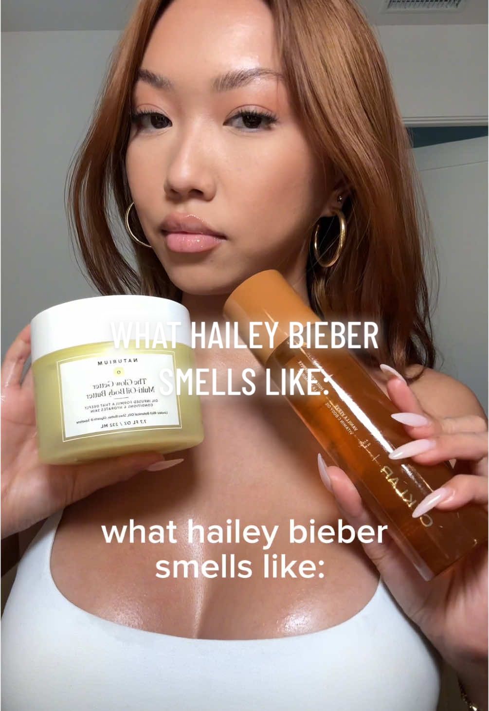 hailey posted her glow routine a couple weeks ago on her ig stories so i wanted to continue my series and try out her combooo im obsessed @Naturium glow getter body butter @CYKLAR body oil (vanilla verve) #bodyglow #bodycare #bodyoil #bodybutter #makeup #skincare #lotion #scents #perfume #haileybieber #coconutcathy #fyp #skincareroutine 
