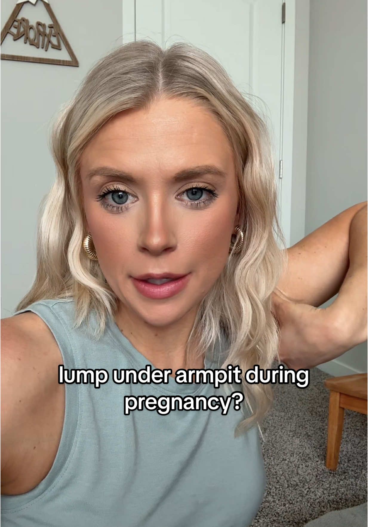 Has anyone else dealt with this and their pregnancy? I honestly didn’t realize you could have breast tissue that far up under your armpit! 🫠 #armpitlump #pregnancytiktok #weirdpregnancysymptoms #pregnancy #2ndpregnancy 