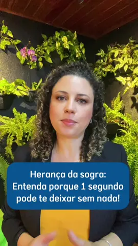 Seu marido faleceu… e também sua sogra. Você pensa: “A parte dele na herança vai pra mim, né?” Nem sempre! Se ele morreu antes da mãe — mesmo que por 1 segundo — você não herda nada dela. A herança vai pros filhos dele (se tiver). É o que chamamos de direito de representação. Agora, se ele morreu depois da mãe — mesmo que 1 segundo depois — a herança dela entra no inventário dele. E aí sim, você pode herdar, como cônjuge. E mais: se vocês eram casados em comunhão universal, e a sogra faleceu com ele ainda vivo, você é meeira do que ele herdou. Ou seja: tudo depende da ordem dos fatos — e de qual regime de bens vocês escolheram. ⚠️ No direito das sucessões, detalhe importa. E se quiser mais dicas como essa, é só me seguir. Aqui, herança se resolve com orientação — não com confusão.