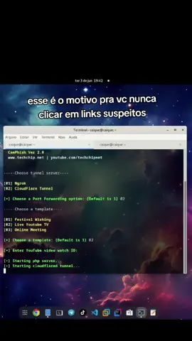 Este vídeo tem como objetivo conscientizar sobre os riscos de clicar em links suspeitos. Mesmo que, em situações reais, seja necessário conceder permissão para acesso à câmera e localização, criminosos podem usar engenharia social para enganar a vítima e fazê-la autorizar esse acesso sem perceber. Com páginas falsas cada vez mais sofisticadas, o perigo não está apenas no clique, mas no que vem depois dele. #segurançadainformação  #cibersegurança 
