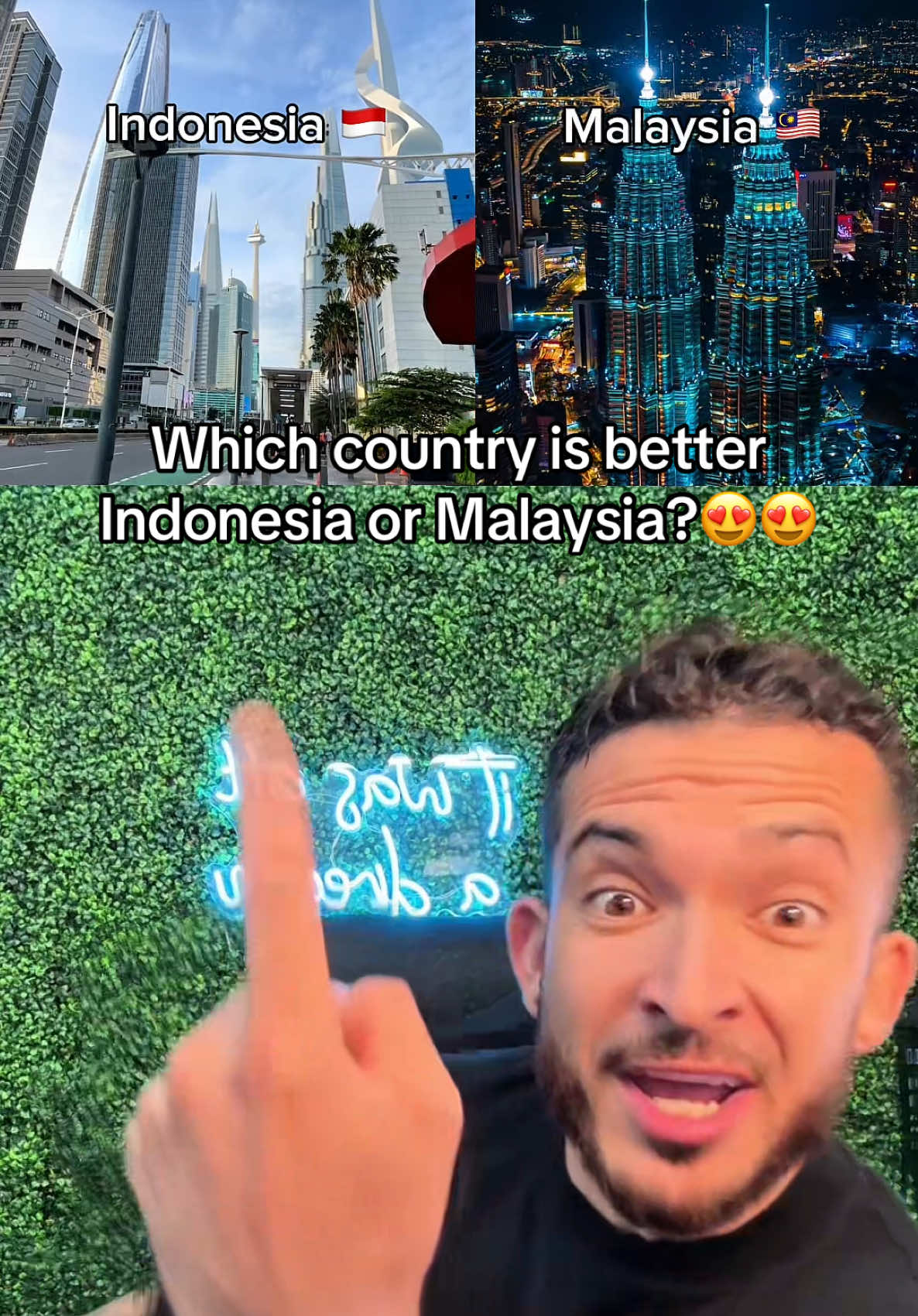 Which country is better Indonesia or Malaysia?😍😍 #asia #indonesia #indonesia🇮🇩 #indonesiatiktok #malaysia #malaysiatiktok #malaysian 